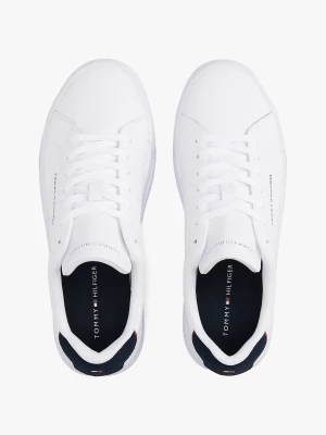 Tommy Hilfiger miesten kengät, TH COURT LEATHER DETAIL ESS Valkoinen