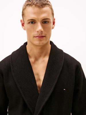 Tommy Hilfiger miesten kylpytakki, WAFFLE BATHROBE Musta
