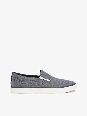 Tommy Hilfiger miesten lenkkarit, TH HI VULC LOW SLIP ON Sininen Kuosi