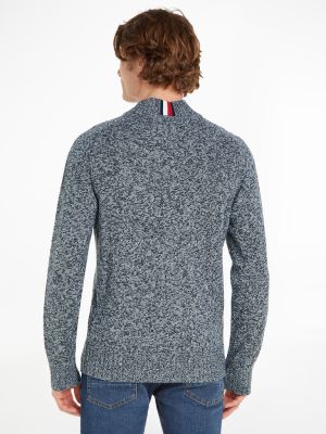 Tommy Hilfiger Miesten Neule, K MULTI HTR MERINO MOCK NK Tummanharmaa