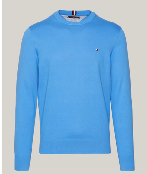 Tommy Hilfiger Miesten Neulepaita, 1985 CREW NECK SWEATER Vaaleansininen