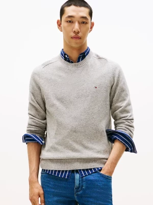 Tommy Hilfiger miesten neulepusero, CLAMBSWOOL CREW NECK Vaaleanharmaa