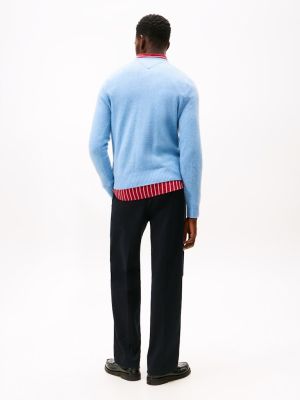 Tommy Hilfiger miesten neulepusero, CLAMBSWOOL CREW NECK Vaaleansininen