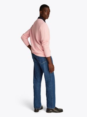 Tommy Hilfiger miesten neulepusero, ESSENTIAL STRUCTURE CREW NECK Vaaleanpunainen