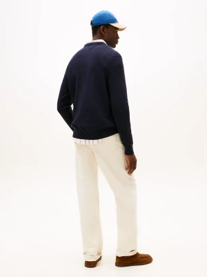 Tommy Hilfiger Miesten Neulepusero, K ESSENTIAL STRUCTURE CREW Tummansininen