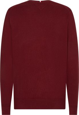 Tommy Hilfiger Miesten Neulepusero, PIMA ORG CTN CASHMERE CREW Viininpunainen