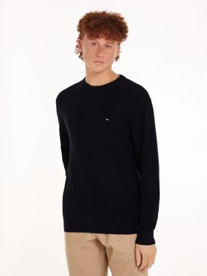 Tommy Hilfiger Miesten Neulepusero, STRUCTURE CREW NK Tummansininen