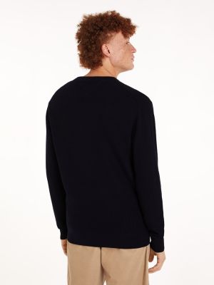 Tommy Hilfiger Miesten Neulepusero, STRUCTURE CREW NK Tummansininen