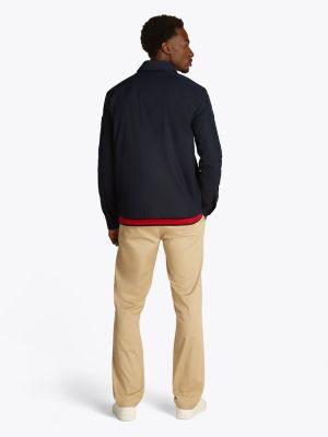 Tommy Hilfiger miesten paita, C0TT0N NYLON SHIRT JACKET Tummansininen