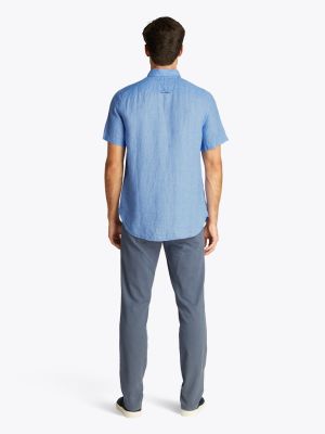Tommy Hilfiger miesten paita, PIGMENT DYED LINEN RF SS Keskisininen