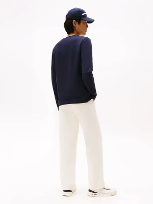 Tommy Hilfiger miesten paita, STRECH SLIM FIT LONG SLEEVE TEE Tummansininen