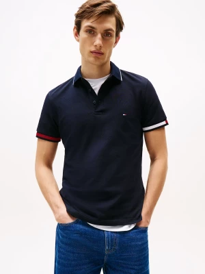 Tommy Hilfiger miesten pikeepaita, FLAG CUFF SLM FIT POLO Tummansininen