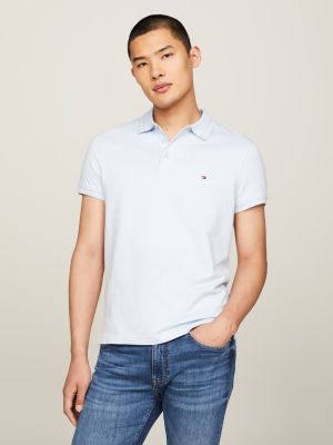 Tommy Hilfiger Miesten Pikeepaita, PRETWIS MOULINE SLIM Vaaleansininen