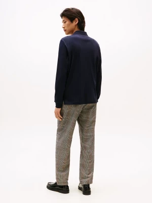 Tommy Hilfiger miesten pitkähihainen pikeepaita, L/S LIQUID COTTON REG POLO Tummansininen