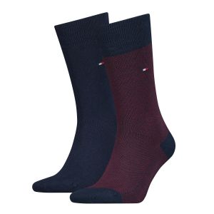 Tommy Hilfiger Miesten Sukat K MEN 2-PACK SOCK BIRDEYE Punainen Kuosi