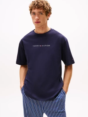 Tommy Hilfiger miesten t-paita, SS TEE CONT LOGO Tummansininen