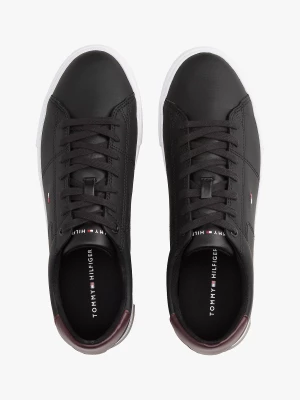 Tommy Hilfiger miesten tennarit, ESSENTIAL LEATHER SNEAKER  Musta