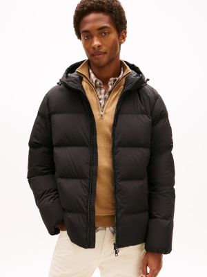 Tommy Hilfiger miesten untuvatakki, DOWN HOODED PUFFER JKT Musta
