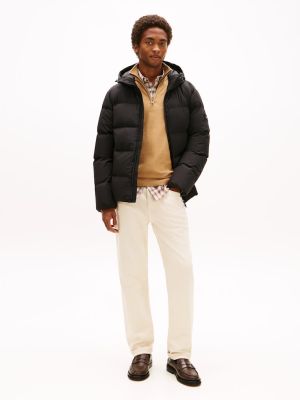 Tommy Hilfiger miesten untuvatakki, DOWN HOODED PUFFER JKT Musta