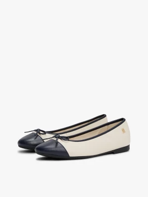 Tommy Hilfiger naisten balleriinat, TOE CAP LEATHER BALLERINA Beige Kuosi