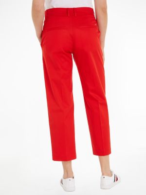 Tommy Hilfiger Naisten Chinot, SLIM STRAIGHT CO CHINO Punainen