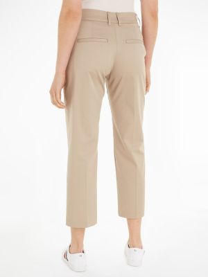 Tommy Hilfiger Naisten Chinot, SLIM STRAIGHT CO CHINO Vaalea Beige