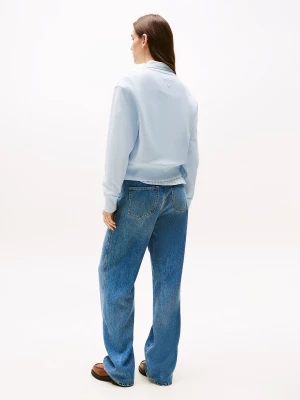 Tommy Hilfiger naisten college, SCRIPT REG PIQUE SWEATER Vaaleansininen