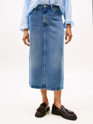 Tommy Hilfiger naisten hame, LANA MIDI HW SKIRT Indigo