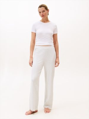 Tommy Hilfiger naisten housut, LACE PANT Vaaleanharmaa