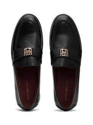 Tommy Hilfiger naisten kengät, TH LEATHER CLASSIC LOAFER Musta