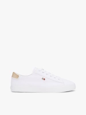 Tommy Hilfiger naisten kengät, VULK CANVAS LACE UP SNEAKER Valkoinen