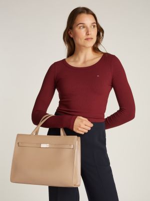 Tommy Hilfiger Naisten Laukku, TH HERITAGE WORKBAG Vaalea Beige
