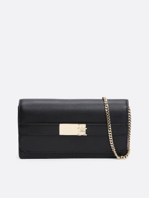 Tommy Hilfiger Naisten Lompakko, TH HERITAGE LRG FLAP CHAIN Musta