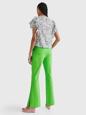 Tommy Hilfiger, Naisten Paita, CO VOILE FLORAL BLOUSE Valkopohjainen Kuosi
