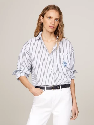 Tommy Hilfiger naisten paitapusero, STRIPE LOOSE FIT SHIRT Raidallinen Sininen