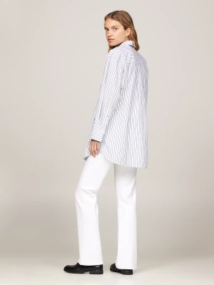 Tommy Hilfiger naisten paitapusero, STRIPE LOOSE FIT SHIRT Raidallinen Sininen