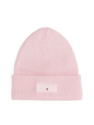 Tommy Hilfiger naisten pipo, TJW LINEAR BEANIE Vaaleanpunainen