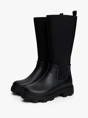 Tommy Hilfiger naisten saappaat, FLAG LONG RAINBOOT WARM LINING Musta