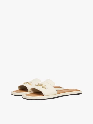 Tommy Hilfiger naisten sandaalit, LEATHER HORSEBIT MULE Luonnonvalkoinen