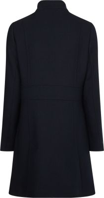 Tommy Hilfiger Naisten Villakangastakki, Wool Blend Funnel Coat Tummansininen