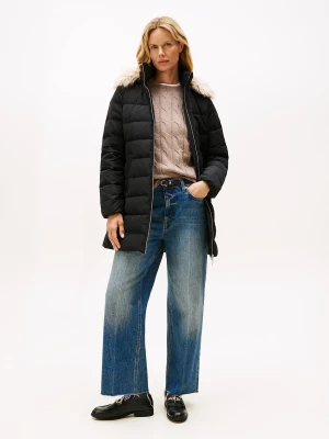 Tommy Hilfiger naisten toppatakki, MW DOWN SLIM COAT WITH Musta