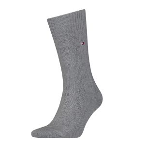 Tommy Hilfiger Sukat, SOCK CABLE WOOL Keskiharmaa