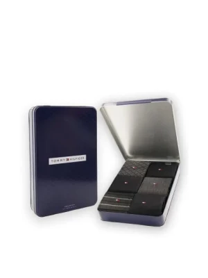 Tommy hilfiger sukat, TH MEN SOCK 6P TIN GIFT BOX BIRDEYE Musta