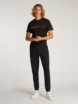 Tommy Jeans miesten collegehousut, TJM SLIM S FLAG SWEATPANT EXT Musta