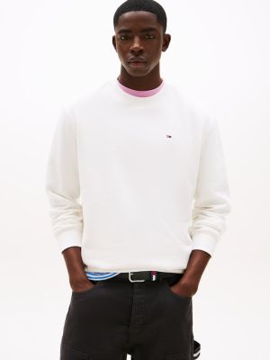 Tommy Jeans miesten collegepusero, TJM REG SFLAG CREWNECK Valkoinen