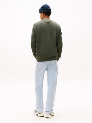 Tommy Jeans miesten neulepsuero, TJM SLIM ESS SWEATER EXT Armeijanvihreä