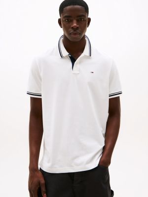 Tommy Jeans miesten pikeepaita, TJM REG TIPPED POLO Luonnonvalkoinen