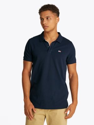 Tommy Jeans miesten pikeepaita, TJM SLIM PLACKET POLO Tummansininen