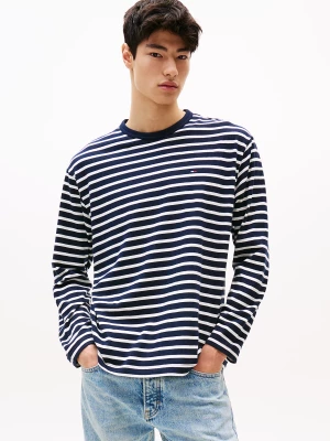 Tommy Jeans miesten pitkähihainen paita, TJM REG SFLAG BRETON STRIPE LS Raidallinen Sininen