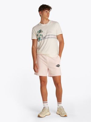 Tommy Jeans miesten t-paita, TJM REG PALM SAILING GRAPHIC TEE Valkoinen